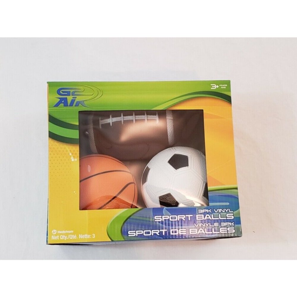 G2 Air 3 Pk Sports Mini Football Soccer Basketball Balls